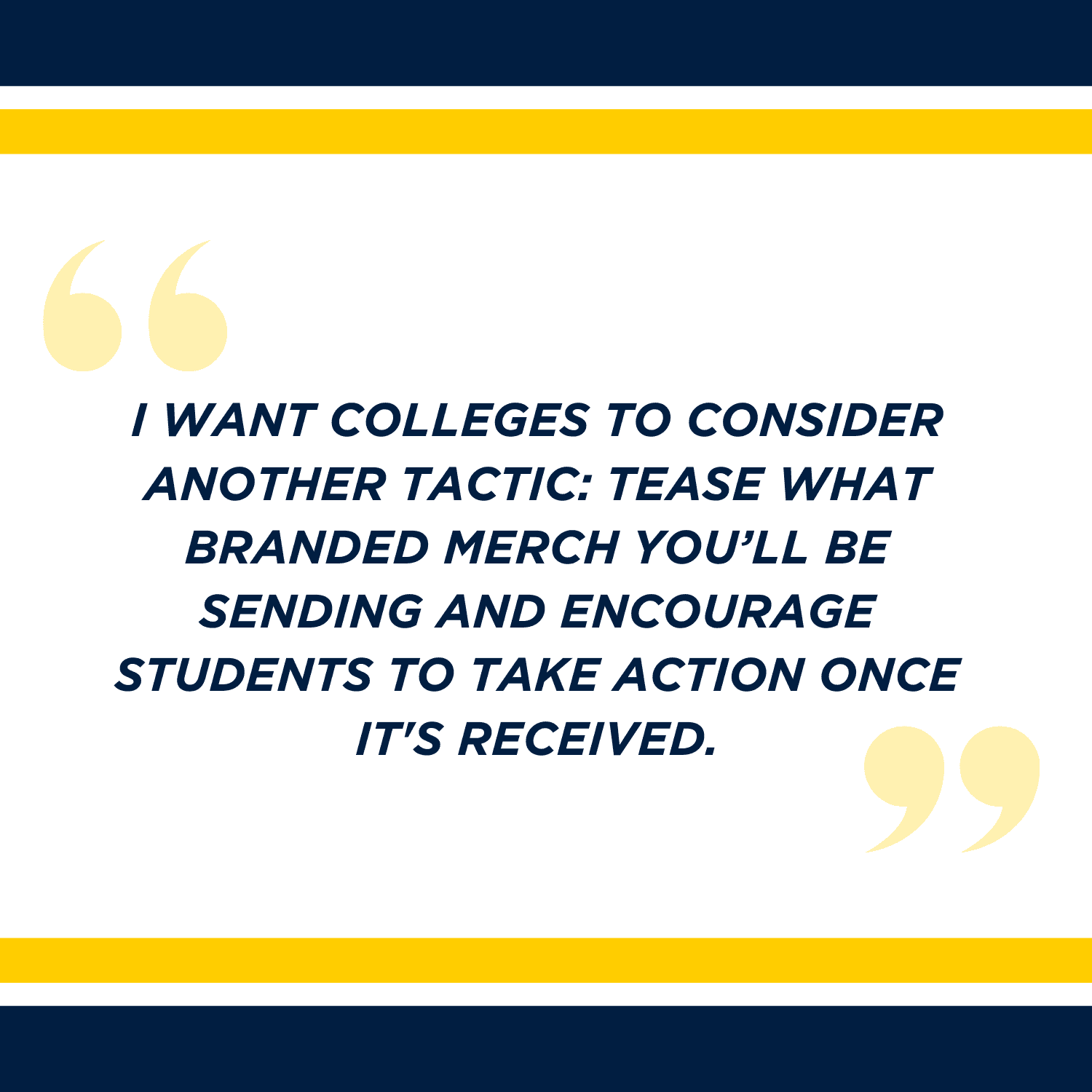College enrollment promo success
