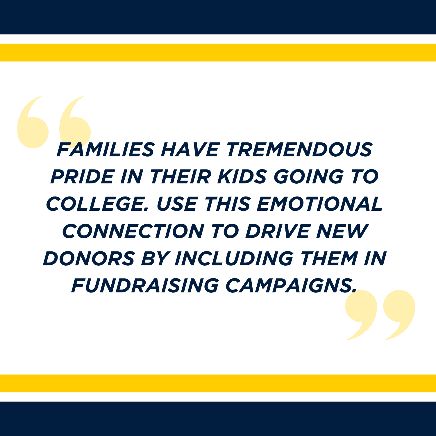 including current parents in collegiate fundraising