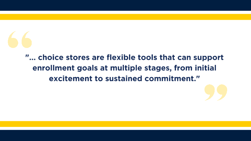 branded merch choice stores for college admissions