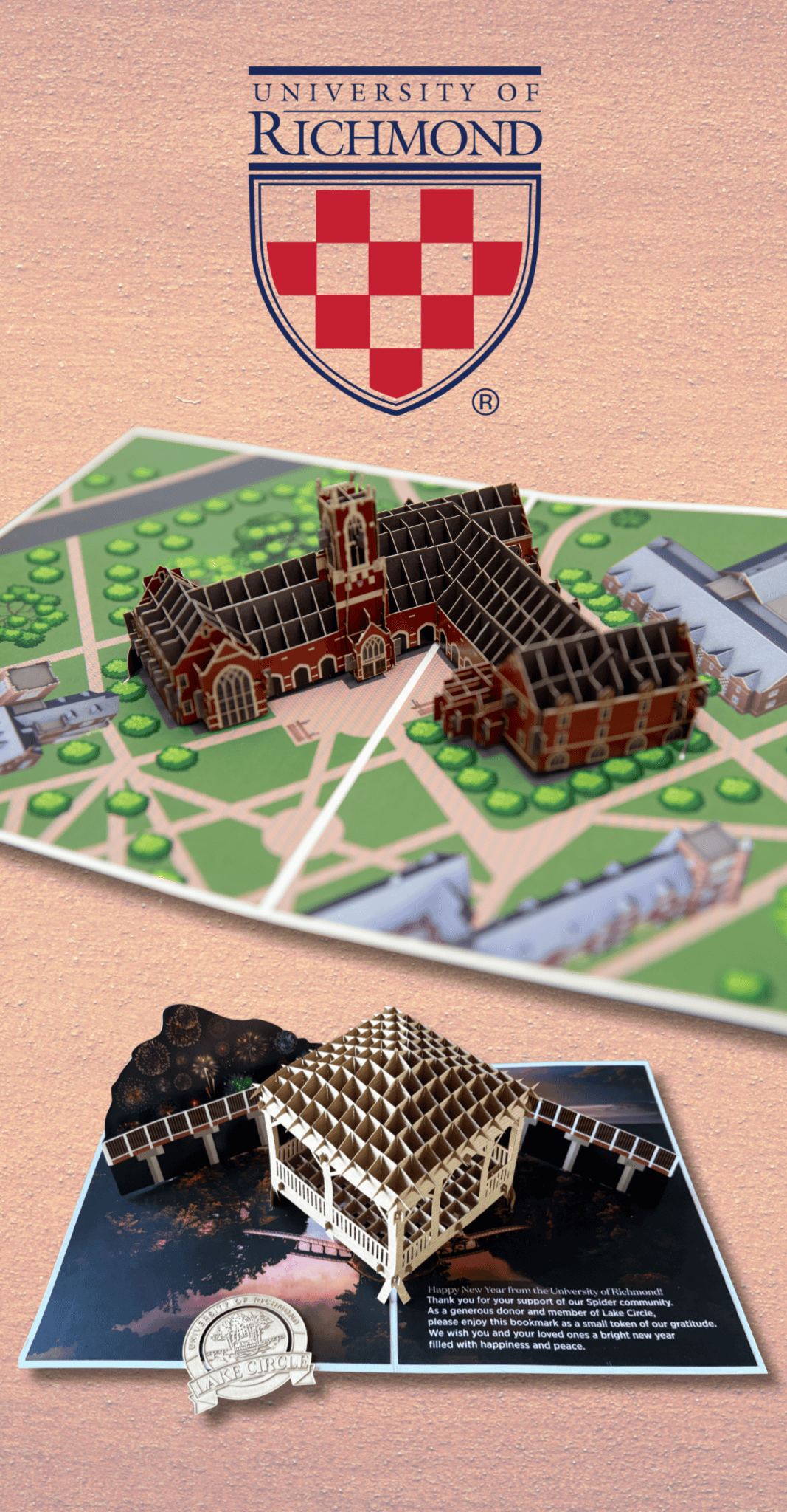 higher education pop-up holiday cards