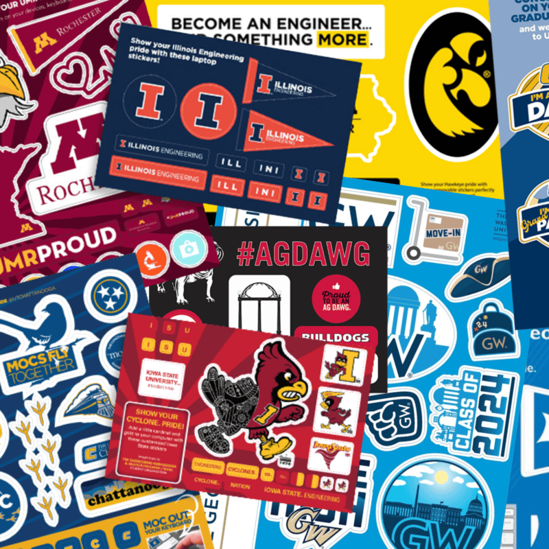 Sticker Postcards for Higher Education