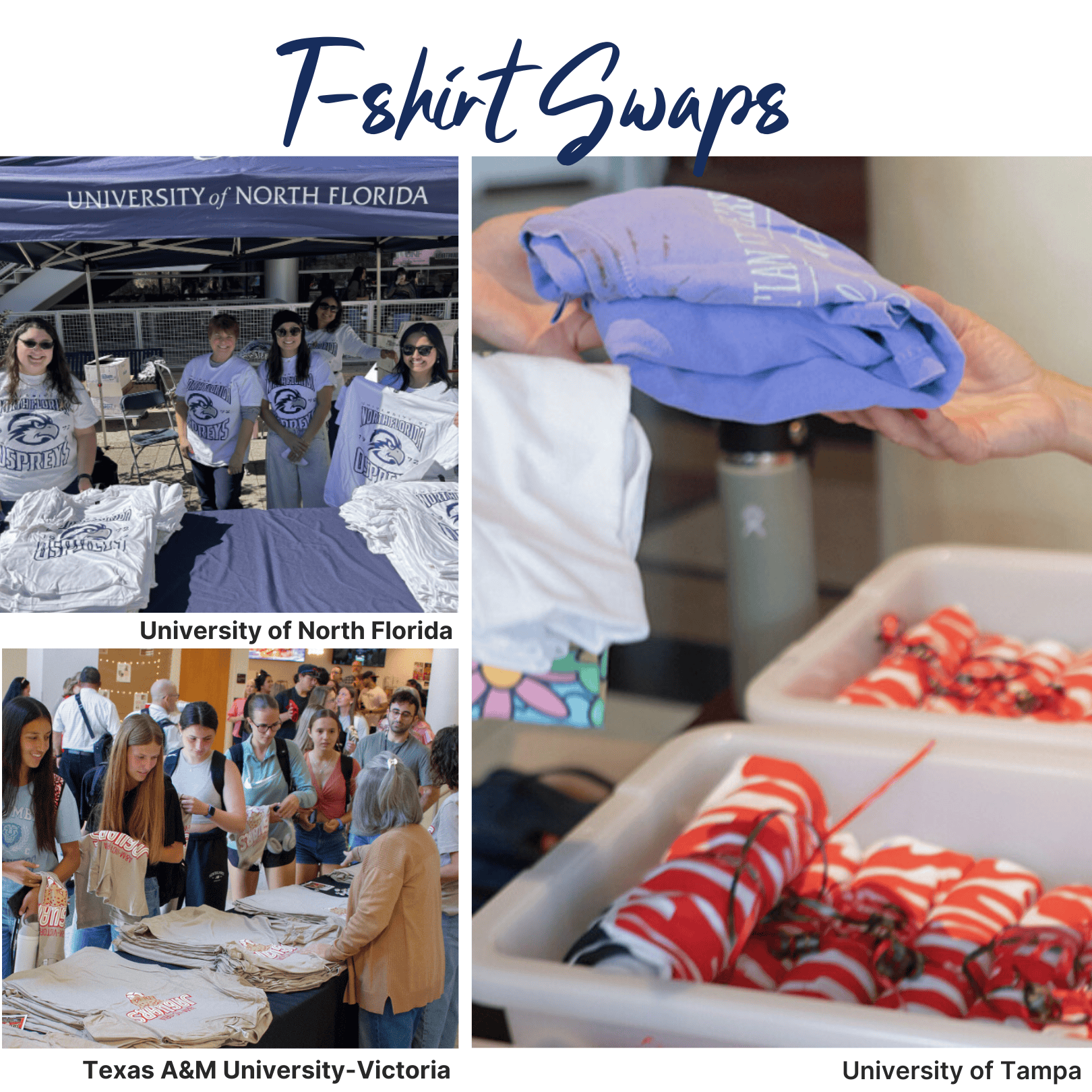 college t-shirt swap events
