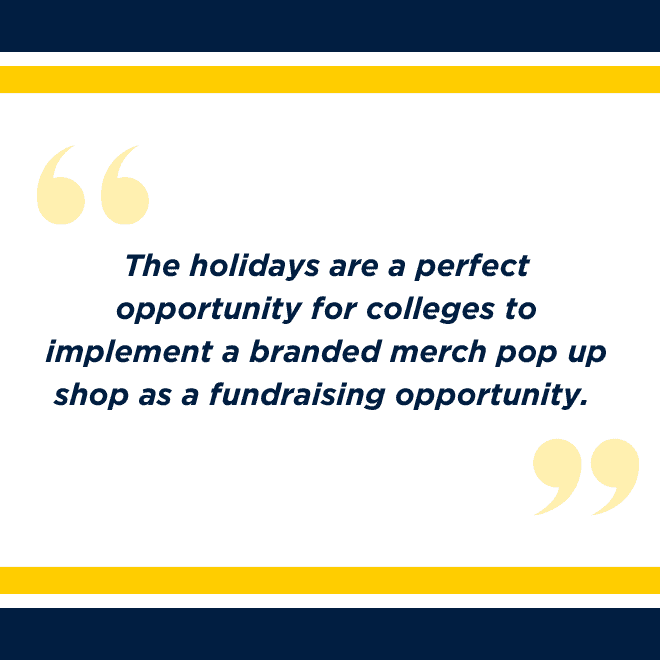 Holiday Store for Fundrasing – Blog Holiday College Fundraising Merch Pop-Ups