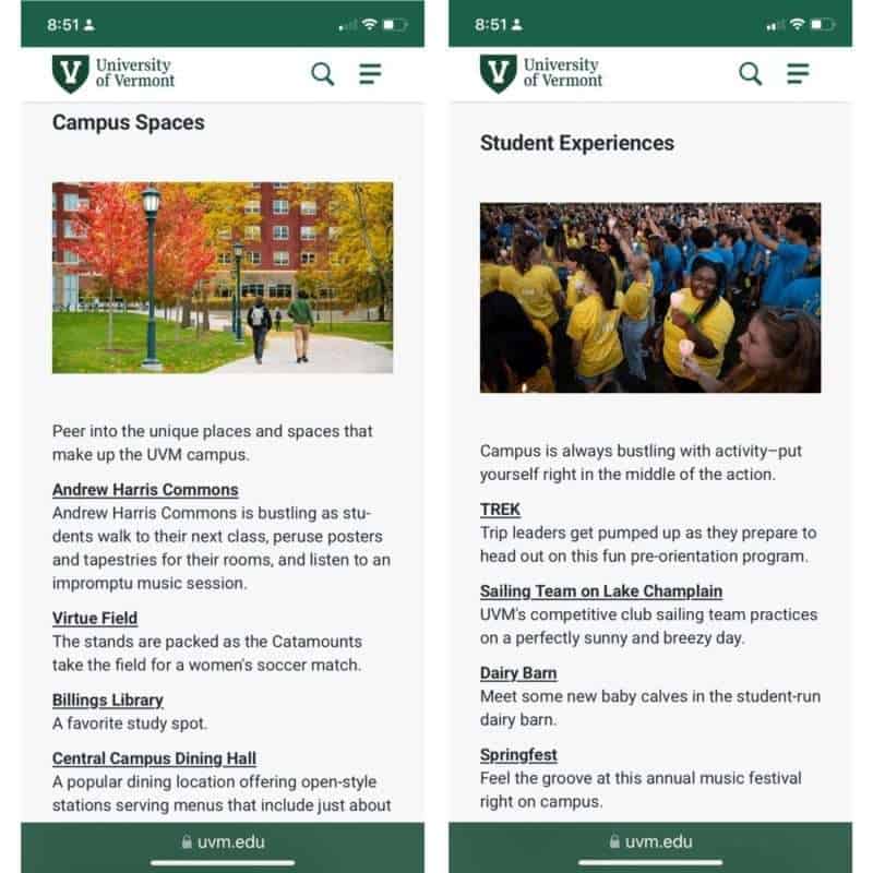 Admissions virtual campus tour mailing